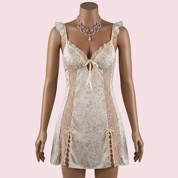 Butter Yellow Nighty with Robe – Lingerie