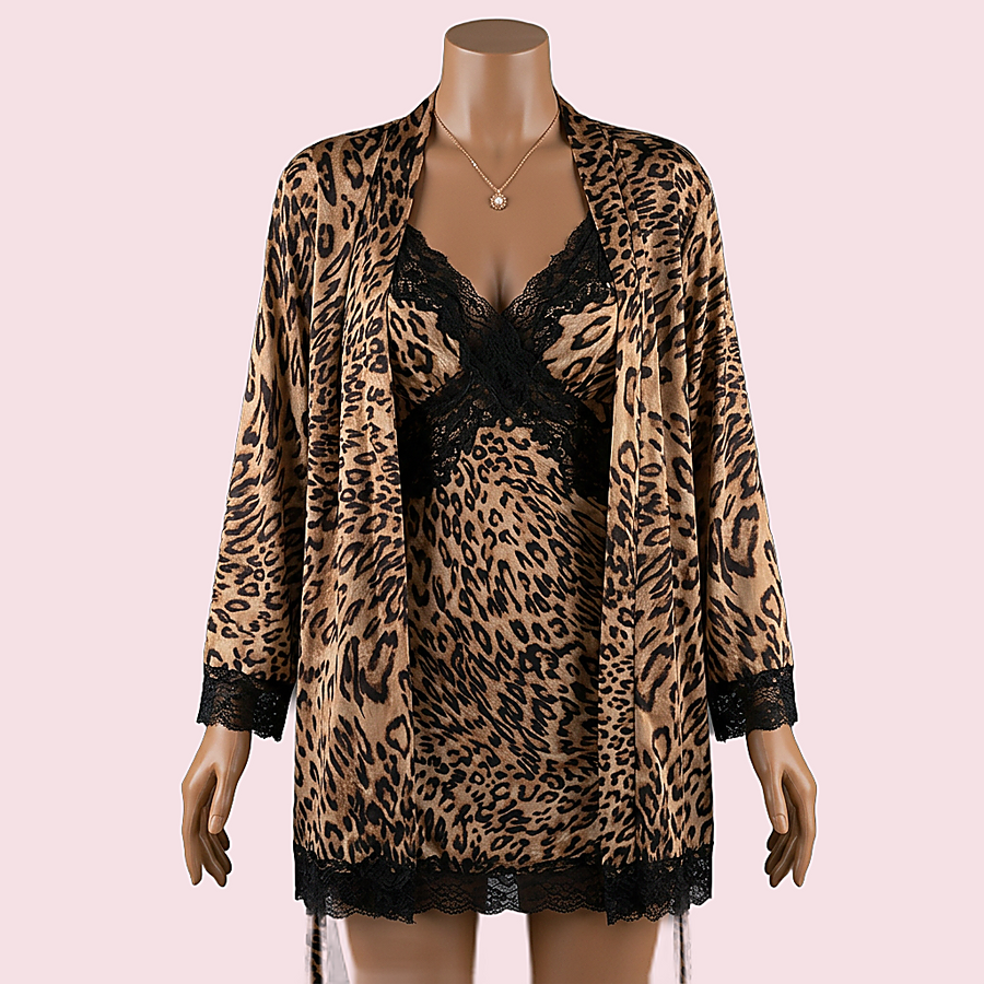 Black Nighty with Robe – Lingerie