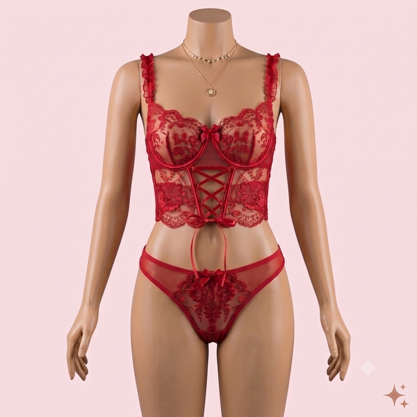 Red Bra Panty Set – Lingerie