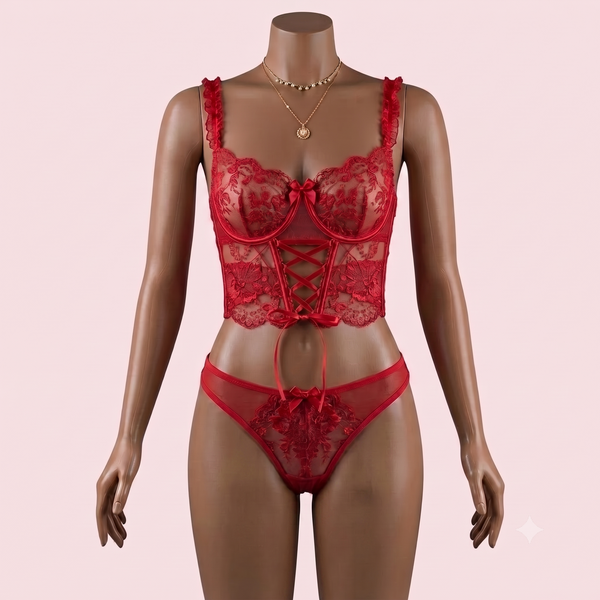 Red Bra Panty Set – Lingerie