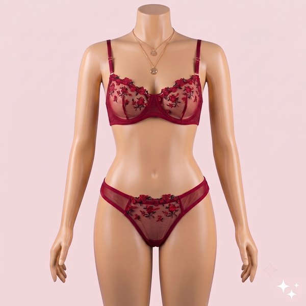 Red Bra Panty Set – Lingerie