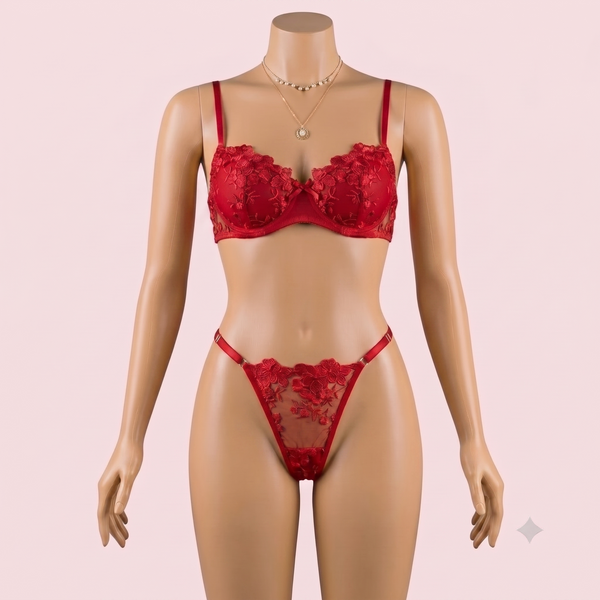 Red Bra Panty Set – Lingerie