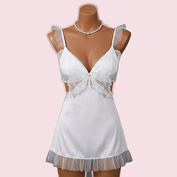 White Nighty with Robe – Lingerie