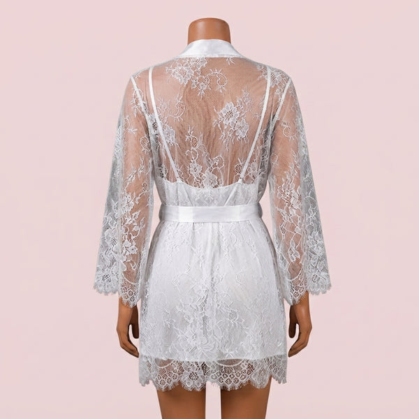 White Nighty with Robe – Lingerie