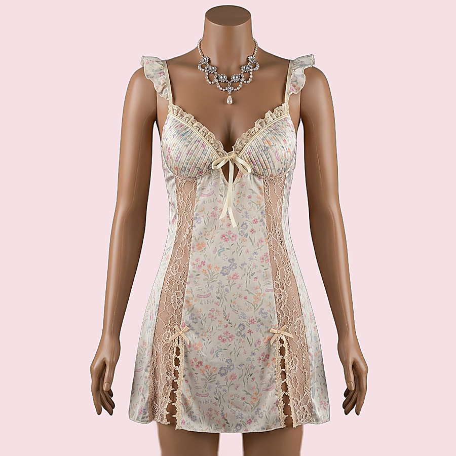 Butter Yellow Nighty with Robe – Lingerie