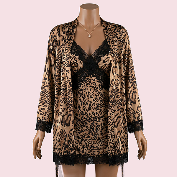 Black Nighty with Robe – Lingerie