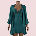 Green Nighty with Robe – Lingerie