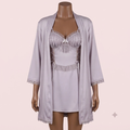 Lilac Nighty with Robe – Lingerie