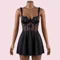 Black Nighty with Robe – Lingerie