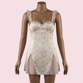 Cream Lacy Floral Gown video preview