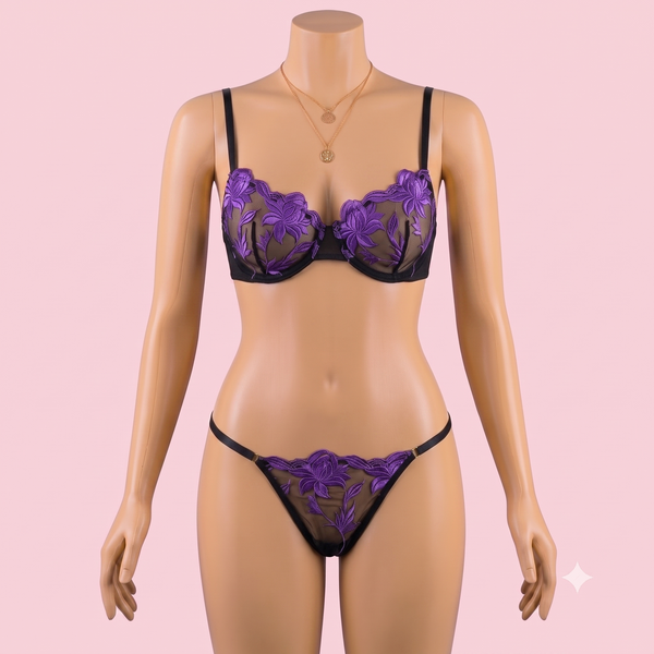 Purple Bra Panty Set – Lingerie