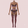 Black Bra Panty Set with Garter Belt – Lingerie