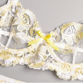 Yellow Bra Panty Set with Garter Belt – Lingerie