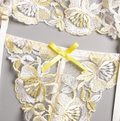 Yellow Bra Panty Set with Garter Belt – Lingerie