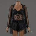 Black Nighty with Robe – Lingerie