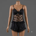 Black Nighty with Robe – Lingerie