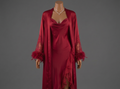 Red Nighty with Robe – Lingerie