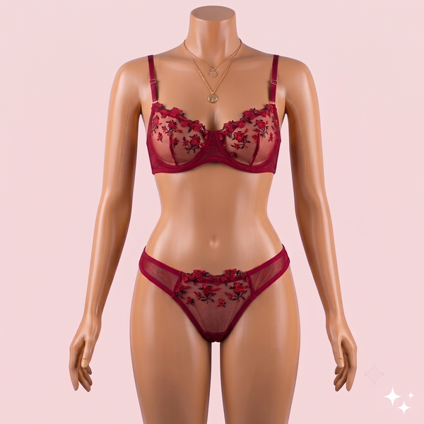 Red Bra Panty Set – Lingerie